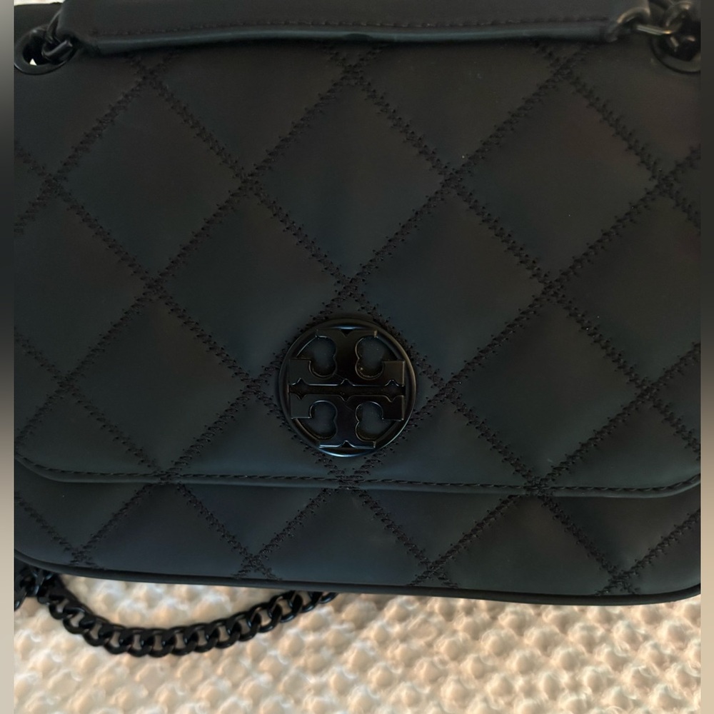 Tory Burch Willa Matte Black Shoulder Bag